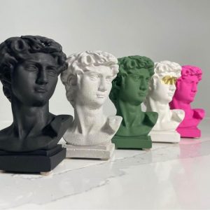 Handmade David bust |Greek statue | modern home decor | decor ornament | Michelangelo sculpture | greek mythology statue | made in canada