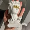 Handmade David bust |Greek statue | modern home decor | decor ornament | Michelangelo sculpture | greek mythology statue | made in canada Gilding gold eyes